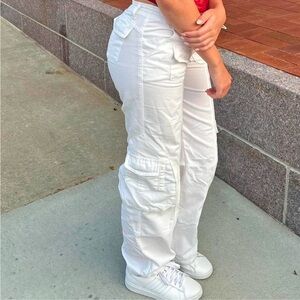 John Galt White Cargo Pants